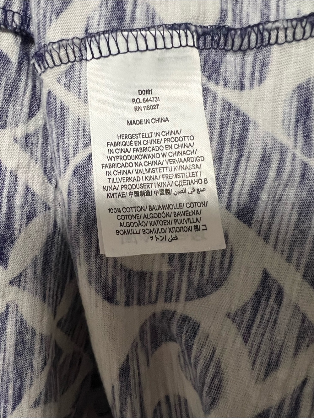 Boden Blue White Geometric Fit & Flare Cotton Dress US 6 - Picture 4 of 5